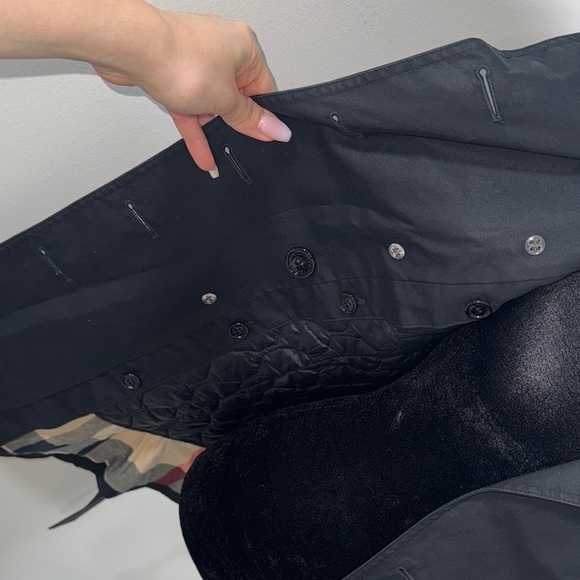 Burberry Black Trench Coat - Picture 4 of 7